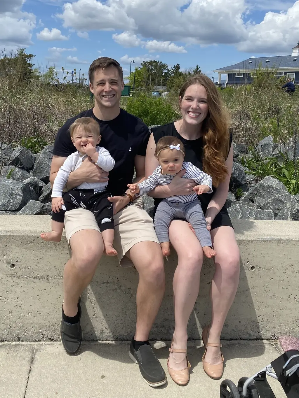Katherine, her husband Erik , and their twins