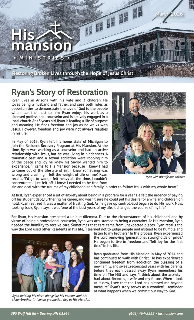 Page 1 of 2 of the printed March 2026 Newsletter