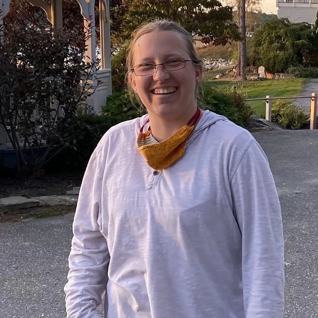 Rebecca on vacation, visiting the New England coast. (2020)