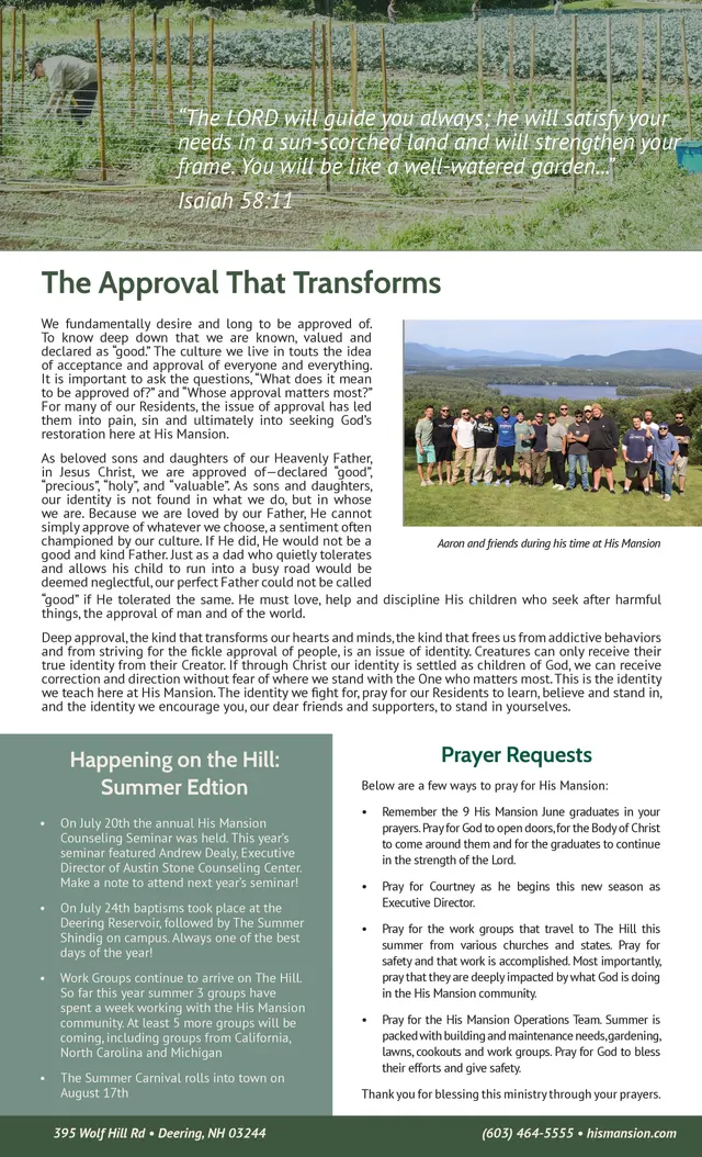 Page 2 of 2 of the printed August 2024 Newsletter
