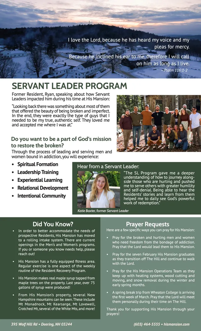 Page 2 of 2 of the printed March 2026 Newsletter